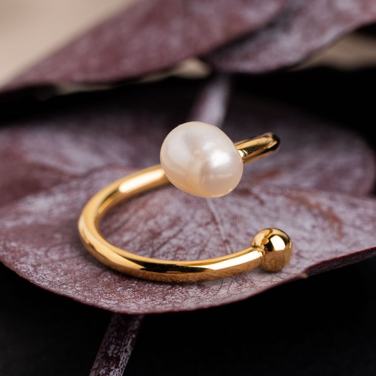 Anello Panoramic (Perla Bianca/Oro)