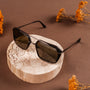 "The Storyteller sunglasses featuring leadwood and antique silver design."
