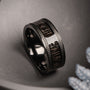 "Countless Ring", a stylish ring featuring a maple and dark grey design.