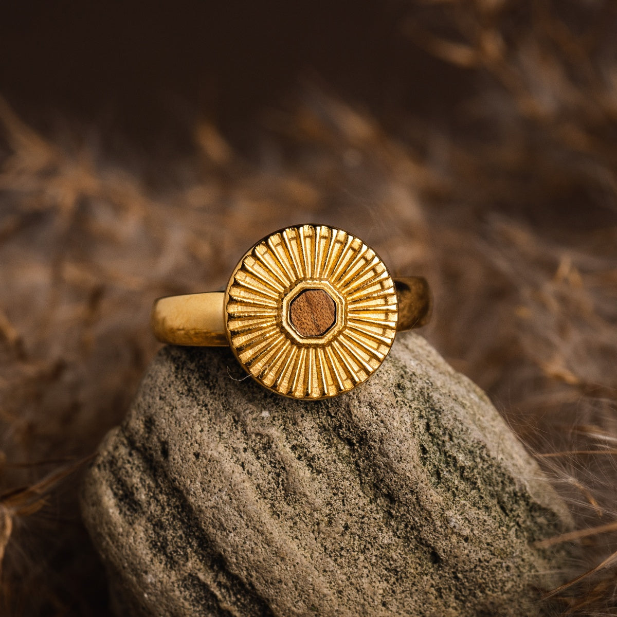 Anello Stencil (Koa/Oro)