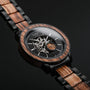 "San Juan" watch featuring zebrawood accents and a sleek, natural style.