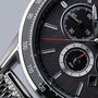 Orologio "Comfort Crusher" con un elegante acero e design argento con dettagliati quadrante cronografo.