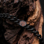 Collana "Bodyguards Collane" in noce e argento antico, con uno stile robusto e naturale.