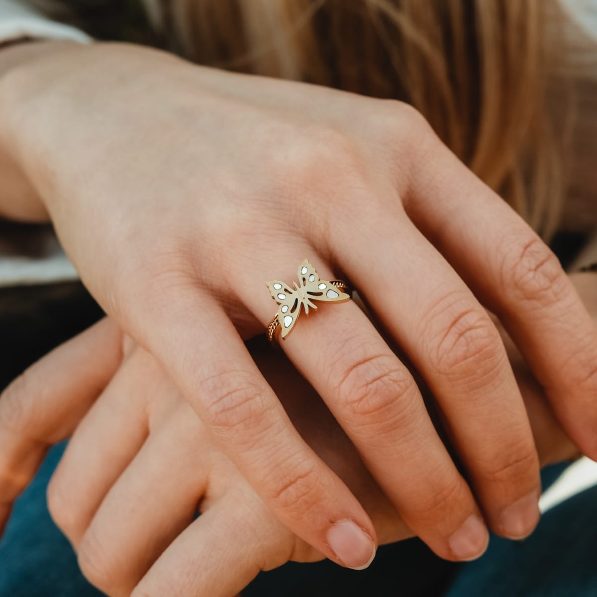 Fritillary Ring (Materassino Bianco/Oro)