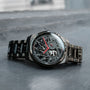 "Pacemaker watch featuring a marble-inspired design with intricate details and a modern style."