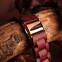 Orologio in legno "Passion" con materiali Padauk e Maple con un tono ricco e caldo.