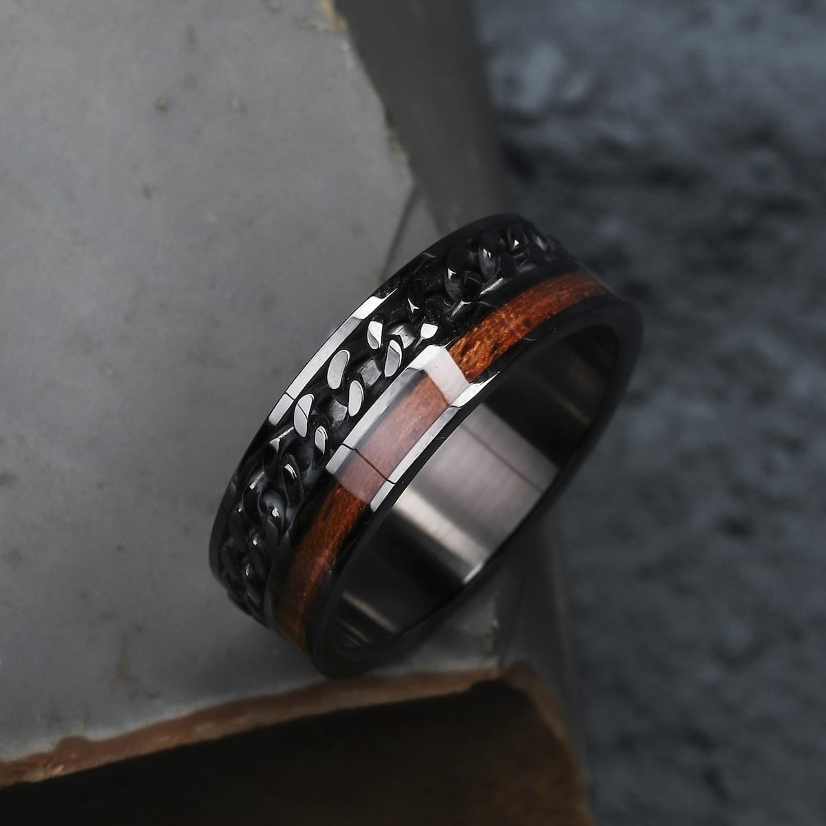 Anello Fractional (Koa/Grigio)