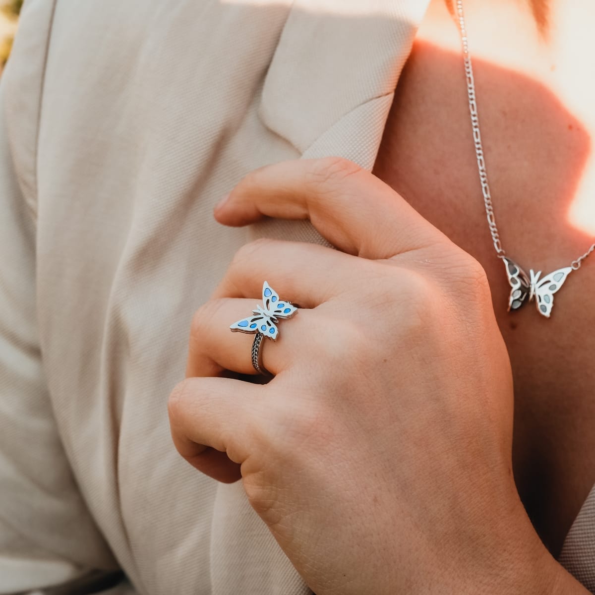 Fritillary Ring (Madre Di Perla/Argento)