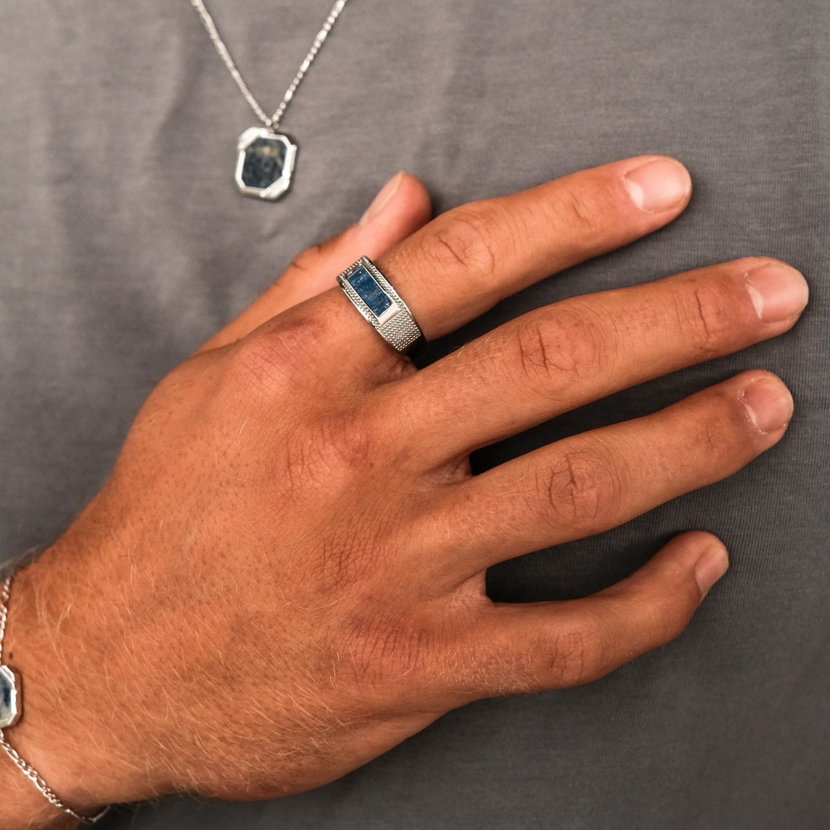 Anello Planarity (Lapislazzuli/Argento)
