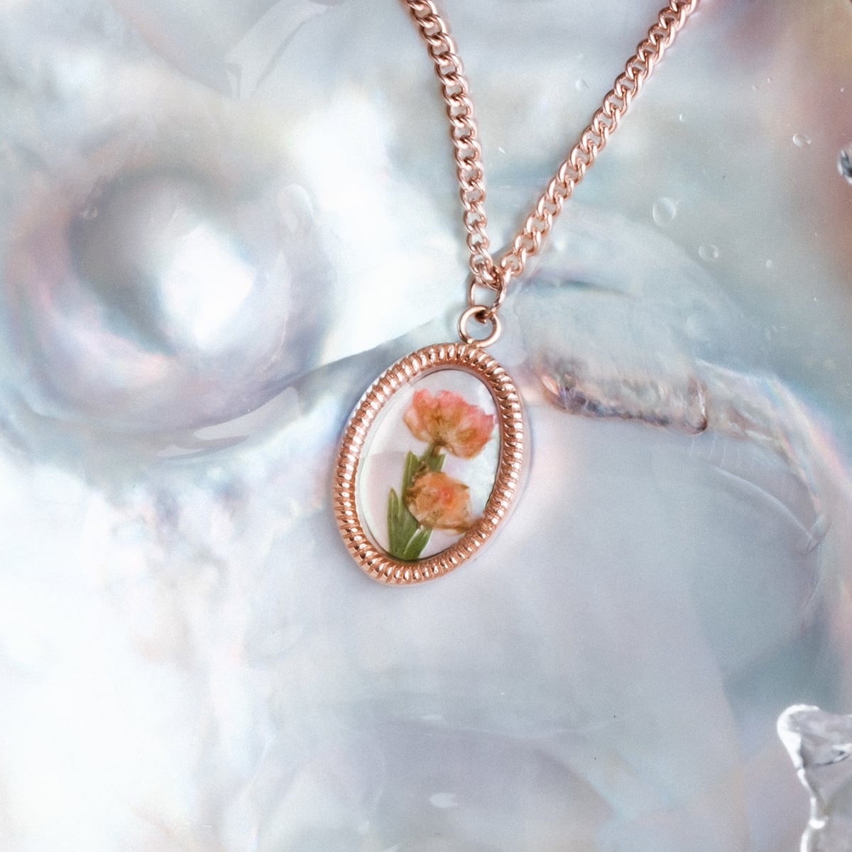 Wildflower Halskette (Blume/Rosé)