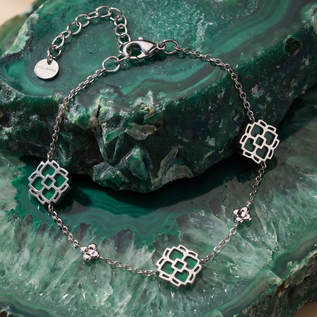 Midsommar Armband (Achat/Silber)