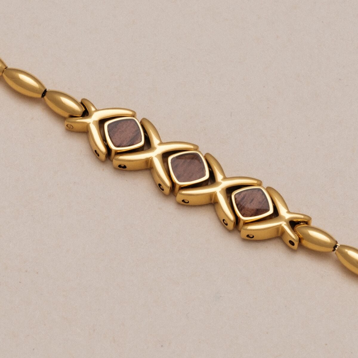 Bracciale Mosaic (Noce/Oro) Ii