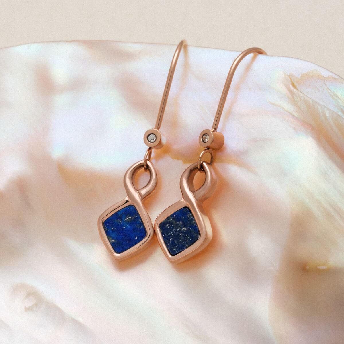 Mosaic Ohrringe (Lapislazuli/Rosé) II