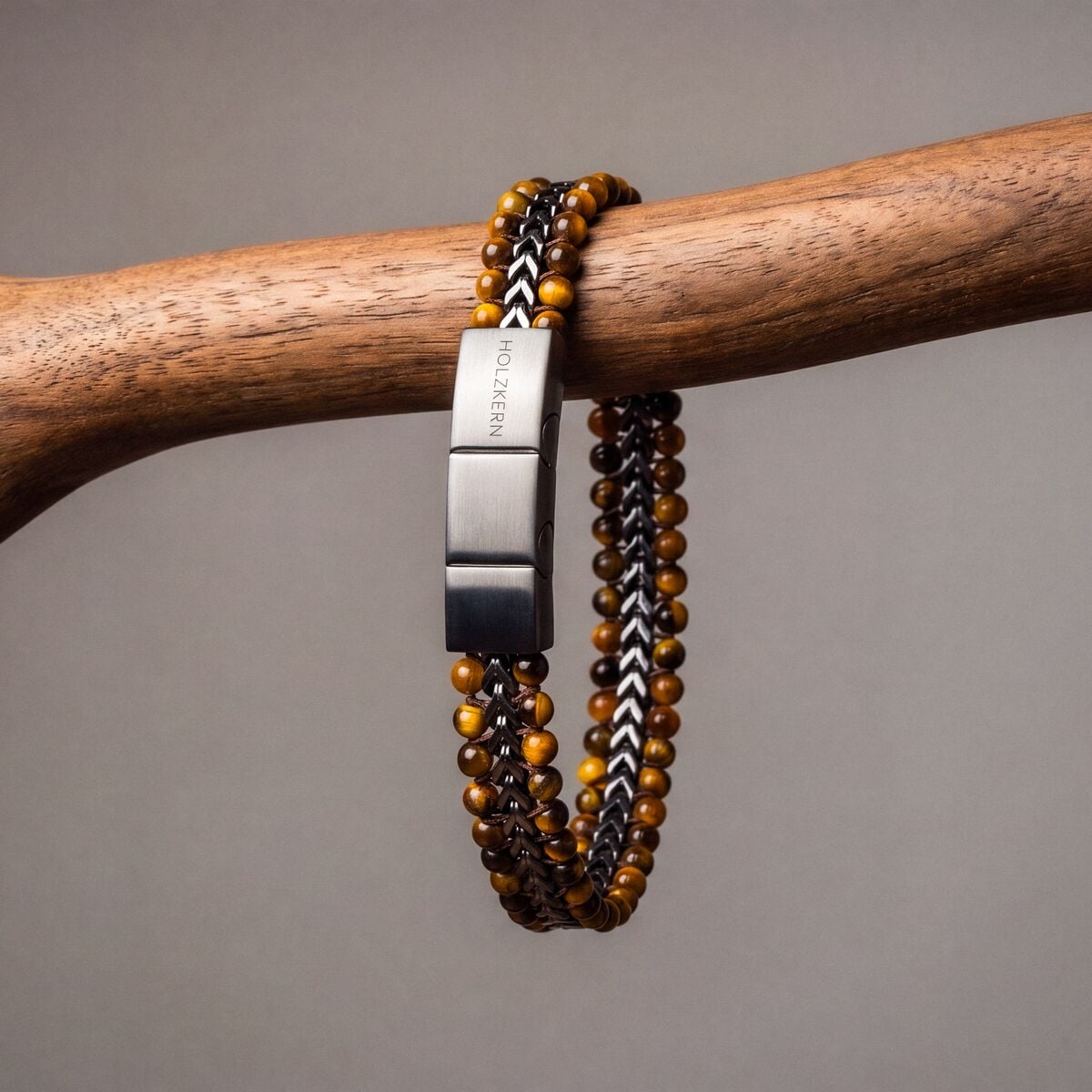 Offroad Armband (Tigerauge/Grau)