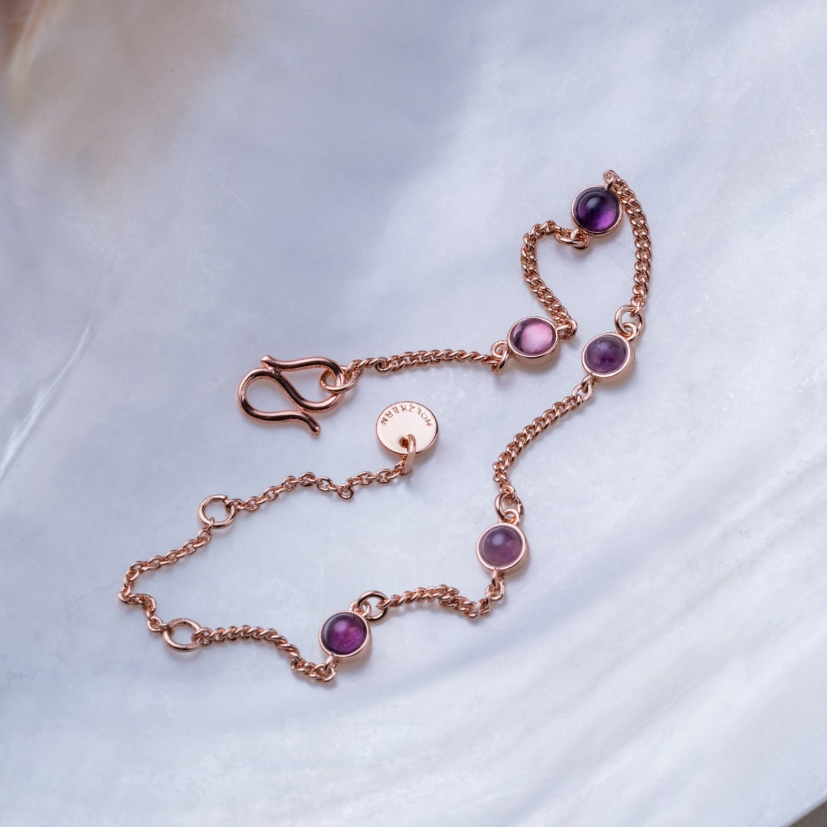 Bracciale Dewdrops (Ametista/Oro Rosa)