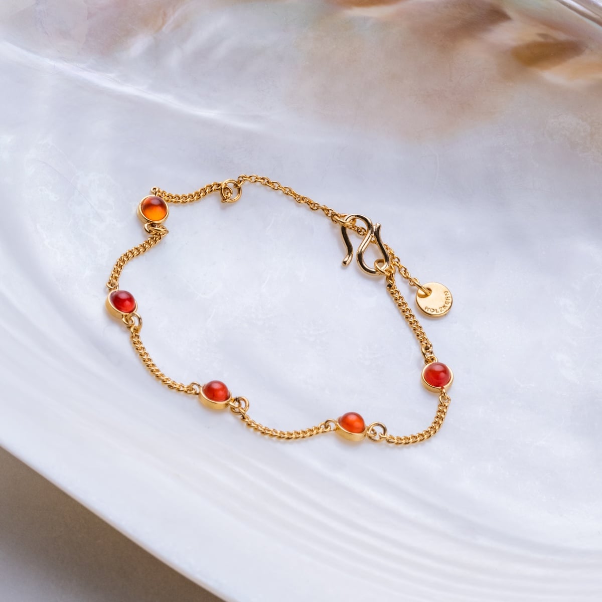 Bracciale Dewdrops (Calcedonio/Oro)