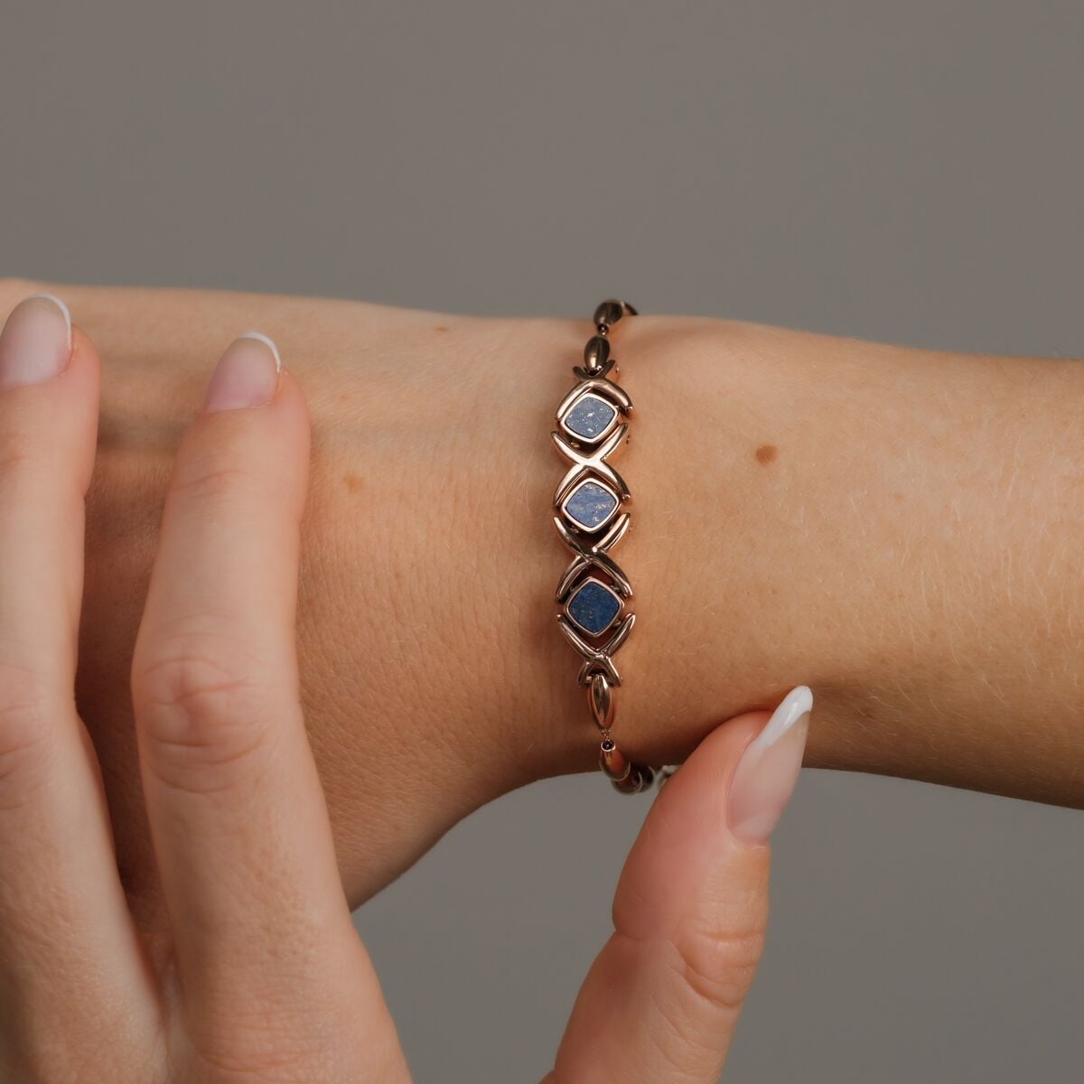Mosaic Armband (Lapislazuli/Rosé) II