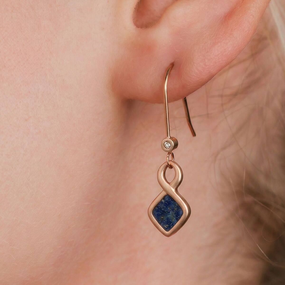 Mosaic Ohrringe (Lapislazuli/Rosé) II