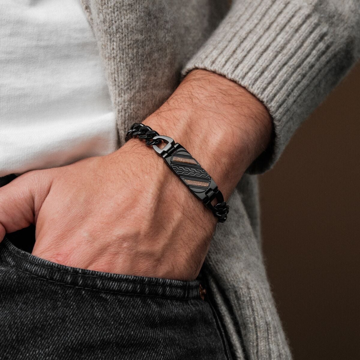 Bracciale Outlands (Sughero/Nero)