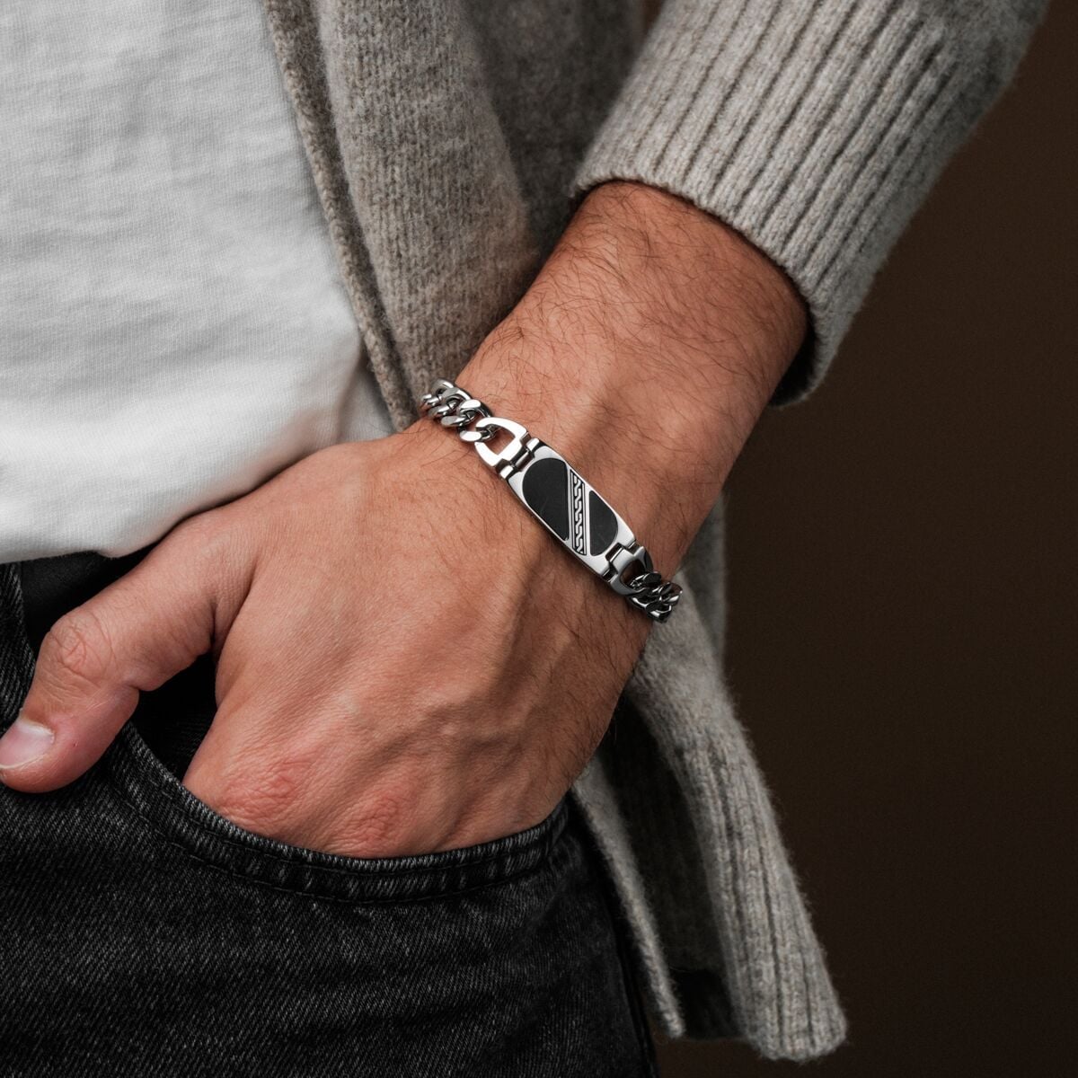 Outlands Armband (Schiefer/Silber)