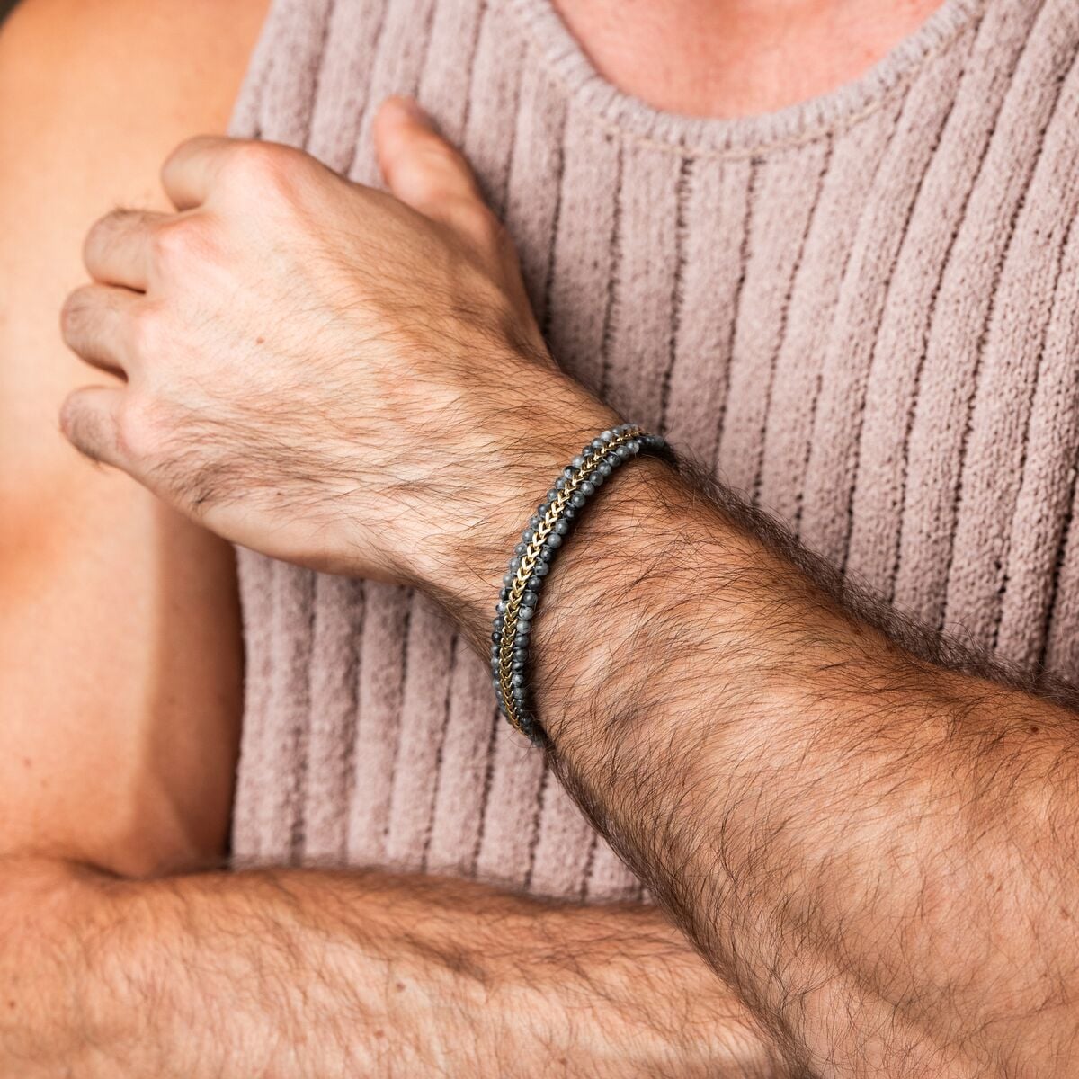 Offroad Armband (Labradorit/Gold)