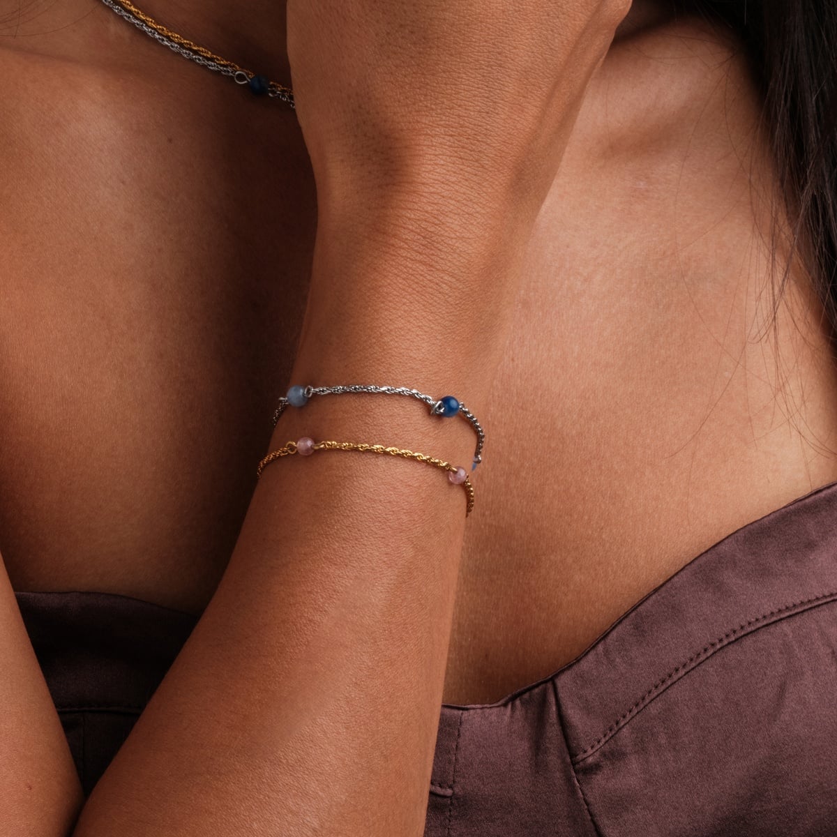 Dewdrops Armband (Sonnenstein/Gold)