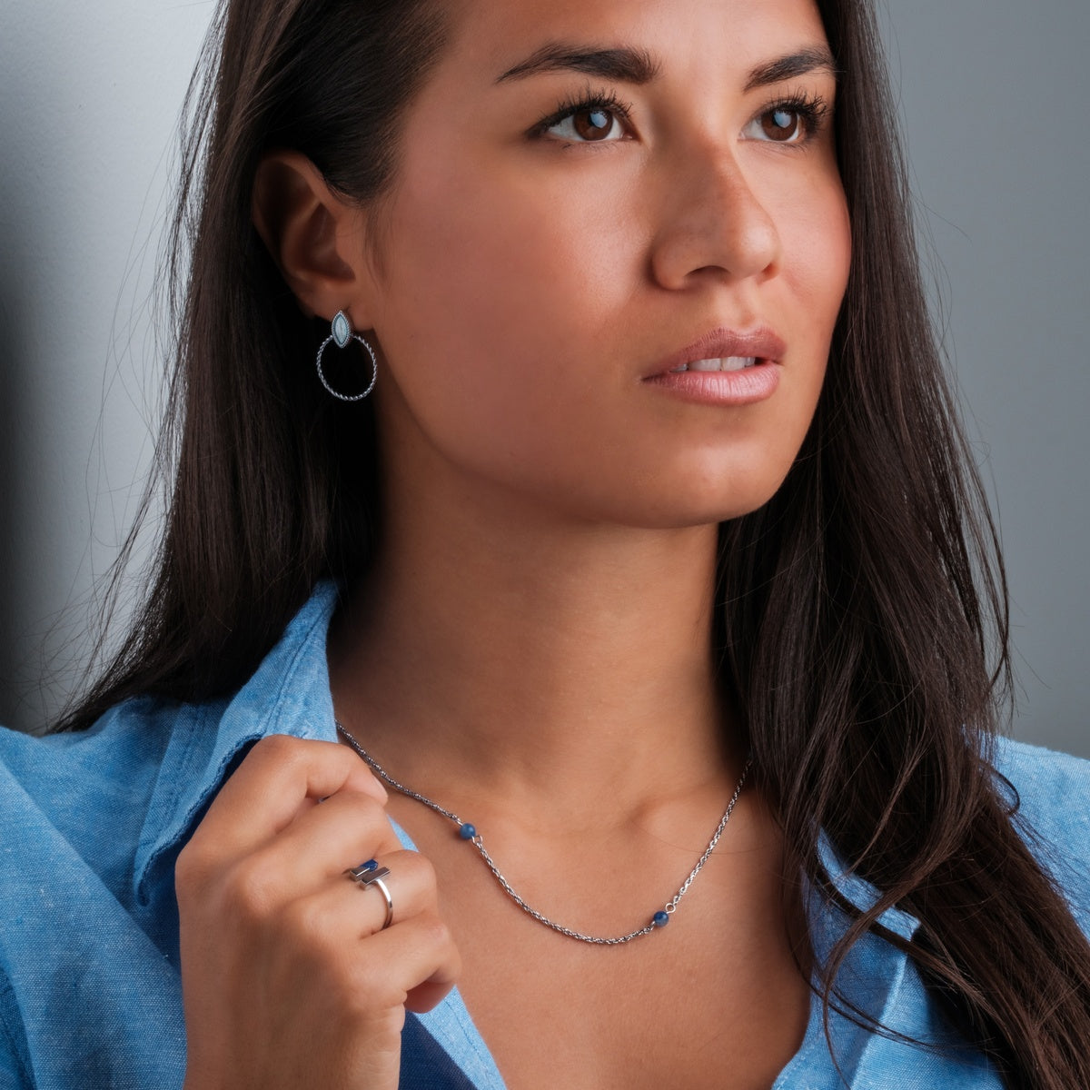 Collana Dewdrops (Avventurina/Argento)