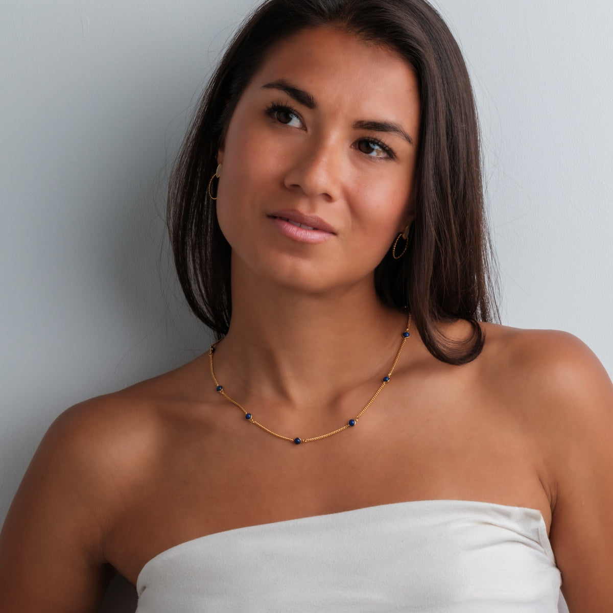 Collana Dewdrops (Lapislazzuli/Oro)