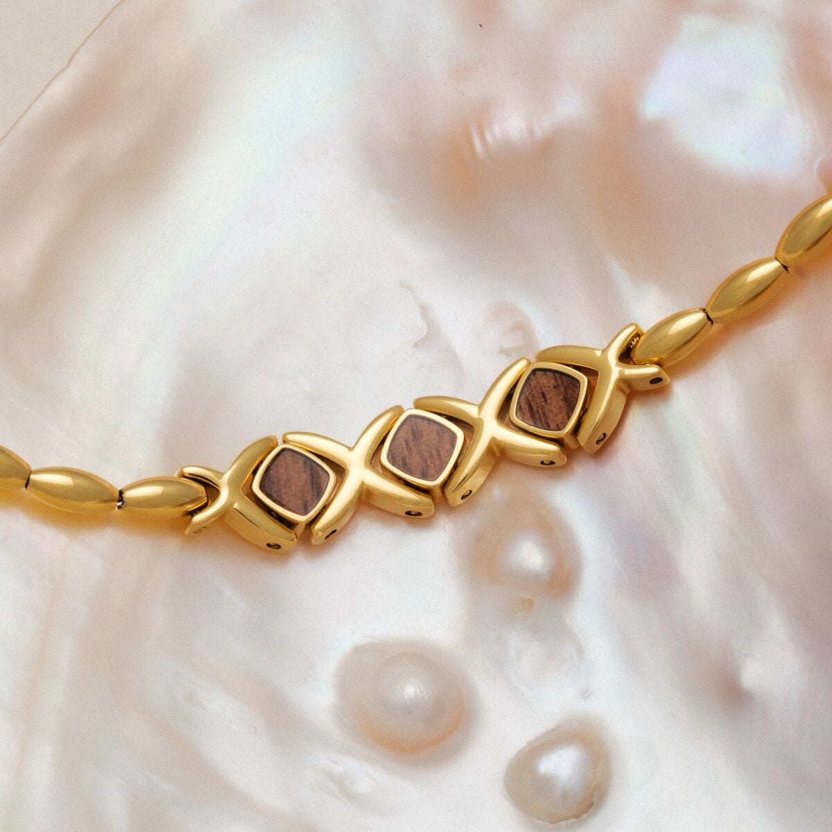 Bracciale Mosaic (Noce/Oro) Ii