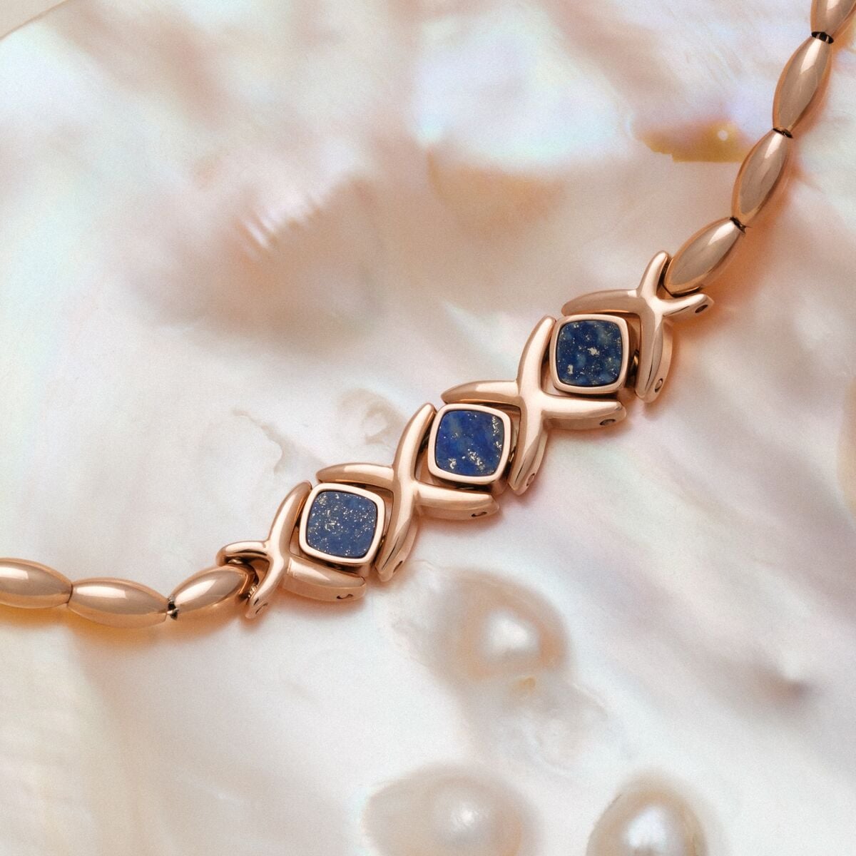 Mosaic Armband (Lapislazuli/Rosé) II