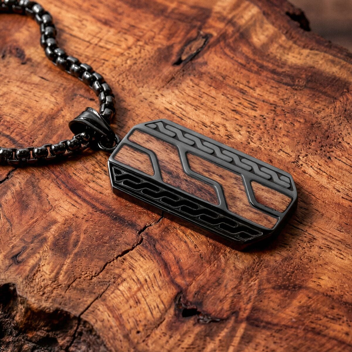 Collana Outlands (Koa/Grigio Scuro)