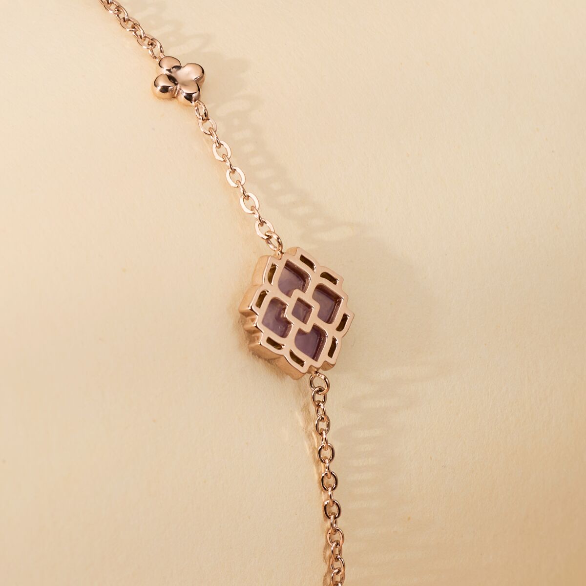 Midsommar Armband (Amethyst/Rosé)