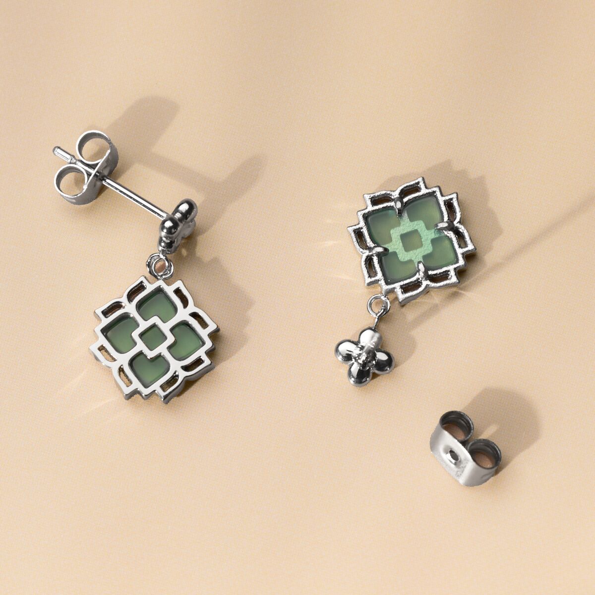 Midsommar Ohrringe (Achat/Silber)