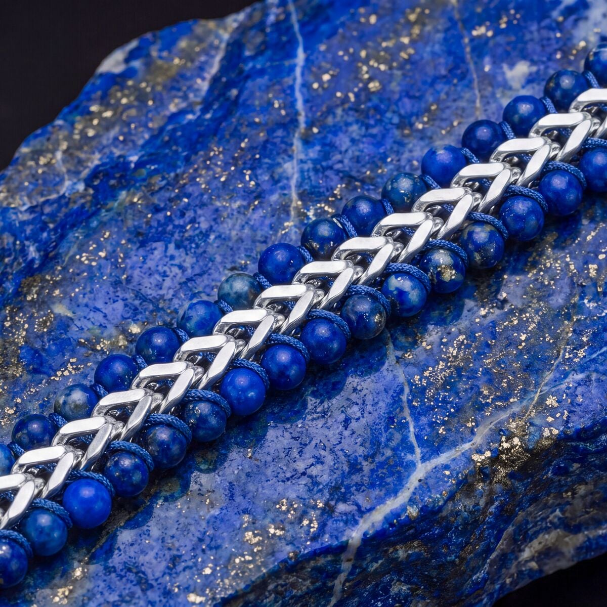 Offroad Armband (Lapislazuli/Silber)