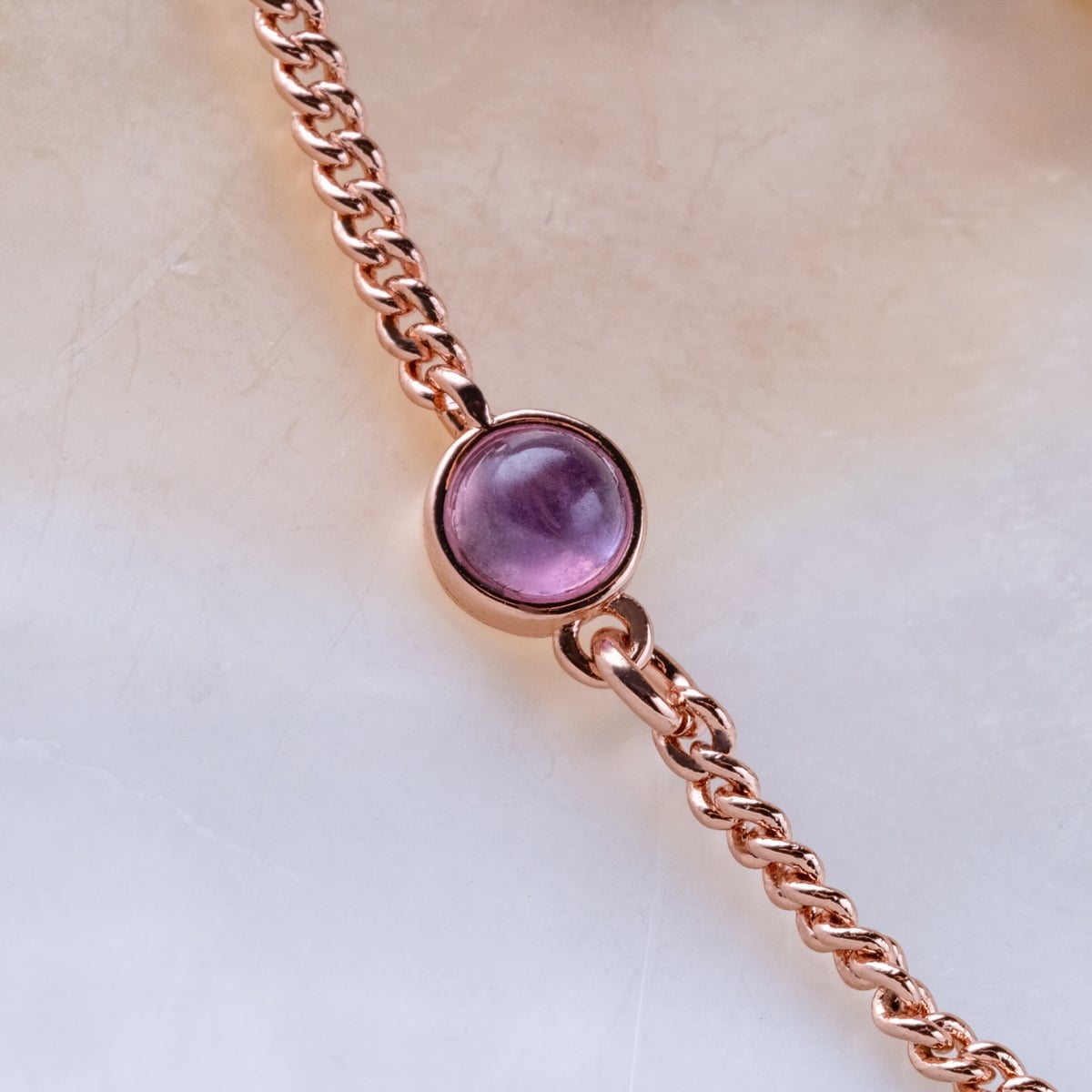Dewdrops Halskette (Amethyst/Rosé)