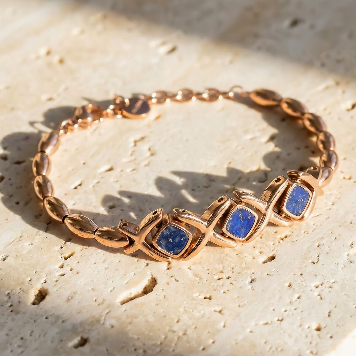 Mosaic Armband (Lapislazuli/Rosé) II