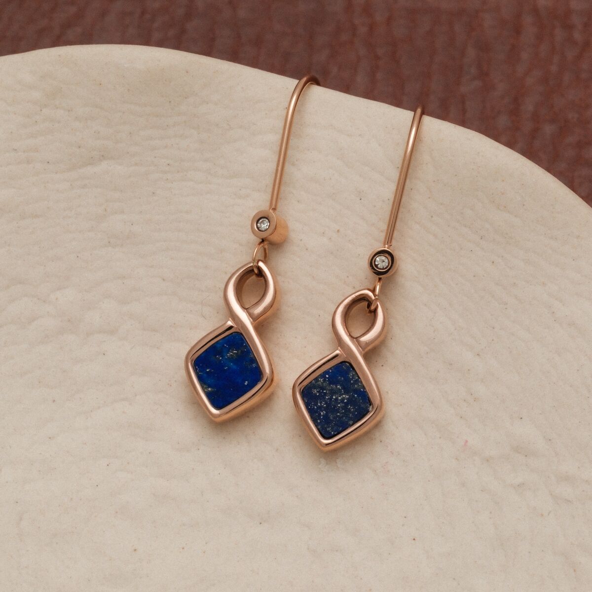 Mosaic Ohrringe (Lapislazuli/Rosé) II