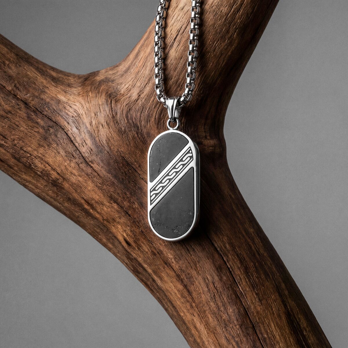Collana Outlands (Ardesia/Argento)