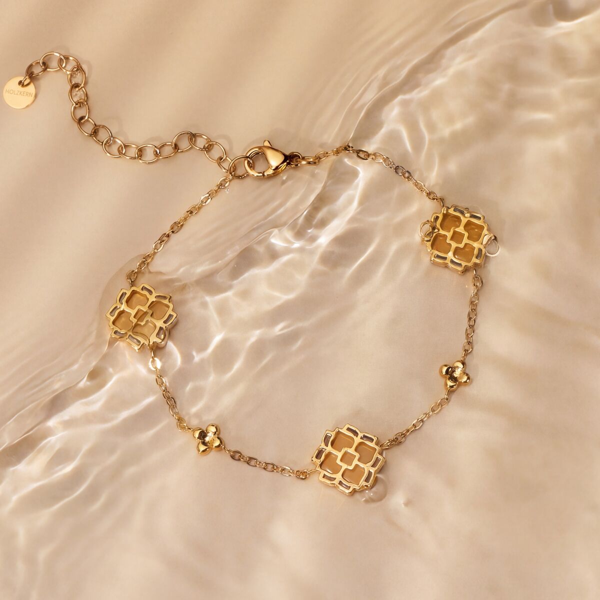 Midsommar Armband (Aventurin/Gold)