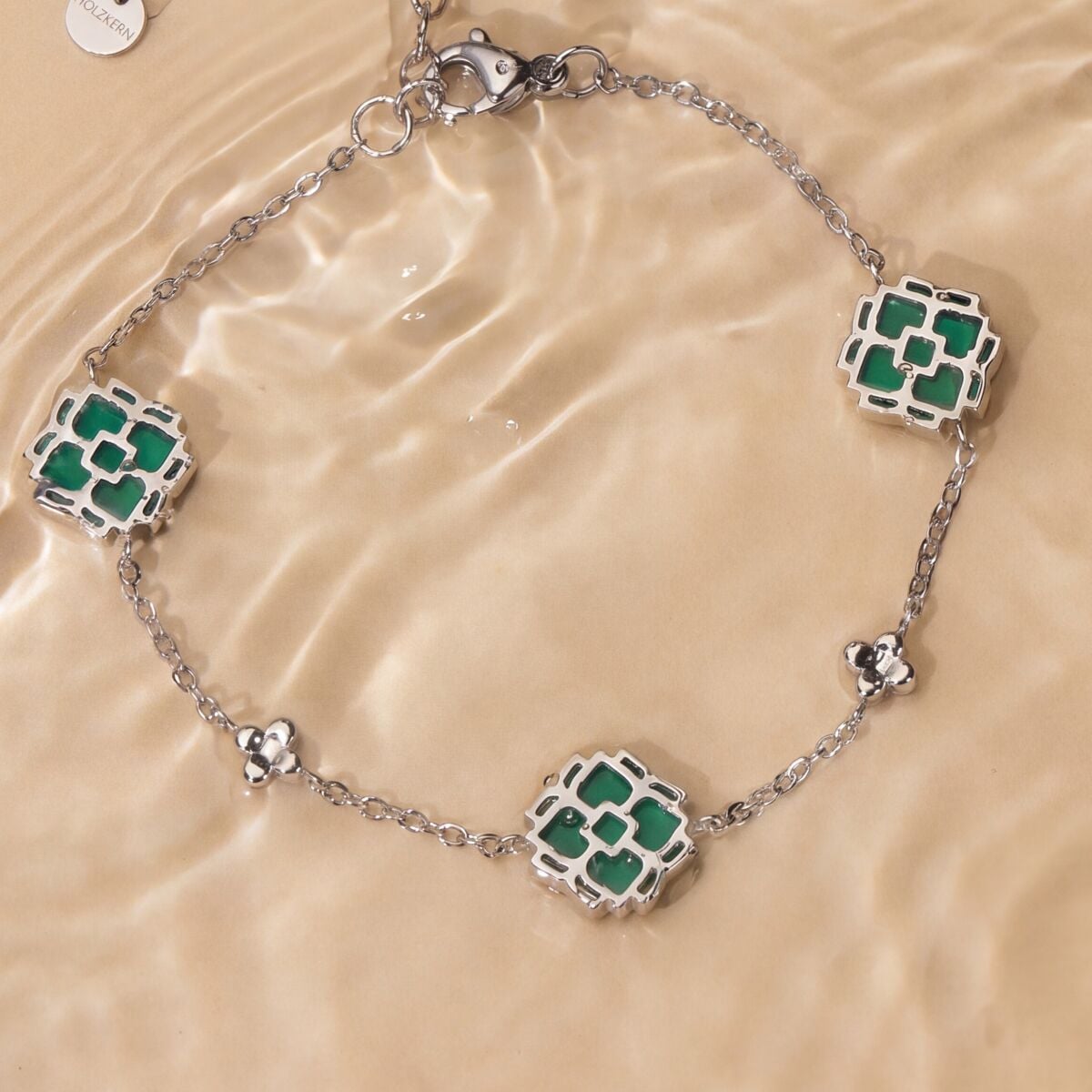 Midsommar Armband (Achat/Silber)