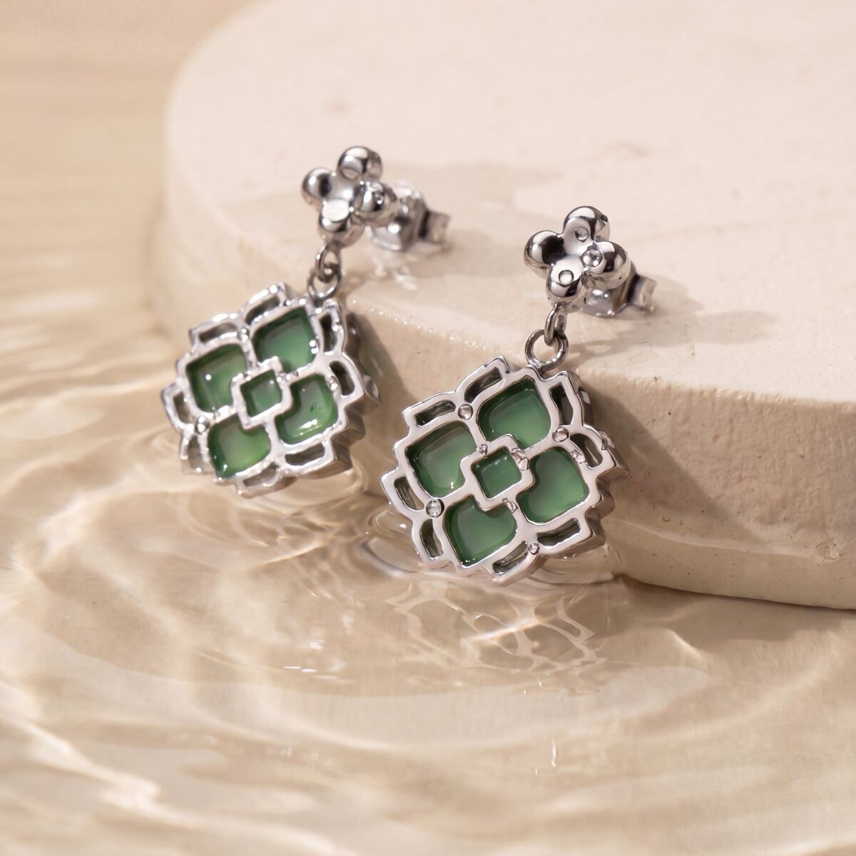 Midsommar Ohrringe (Achat/Silber)