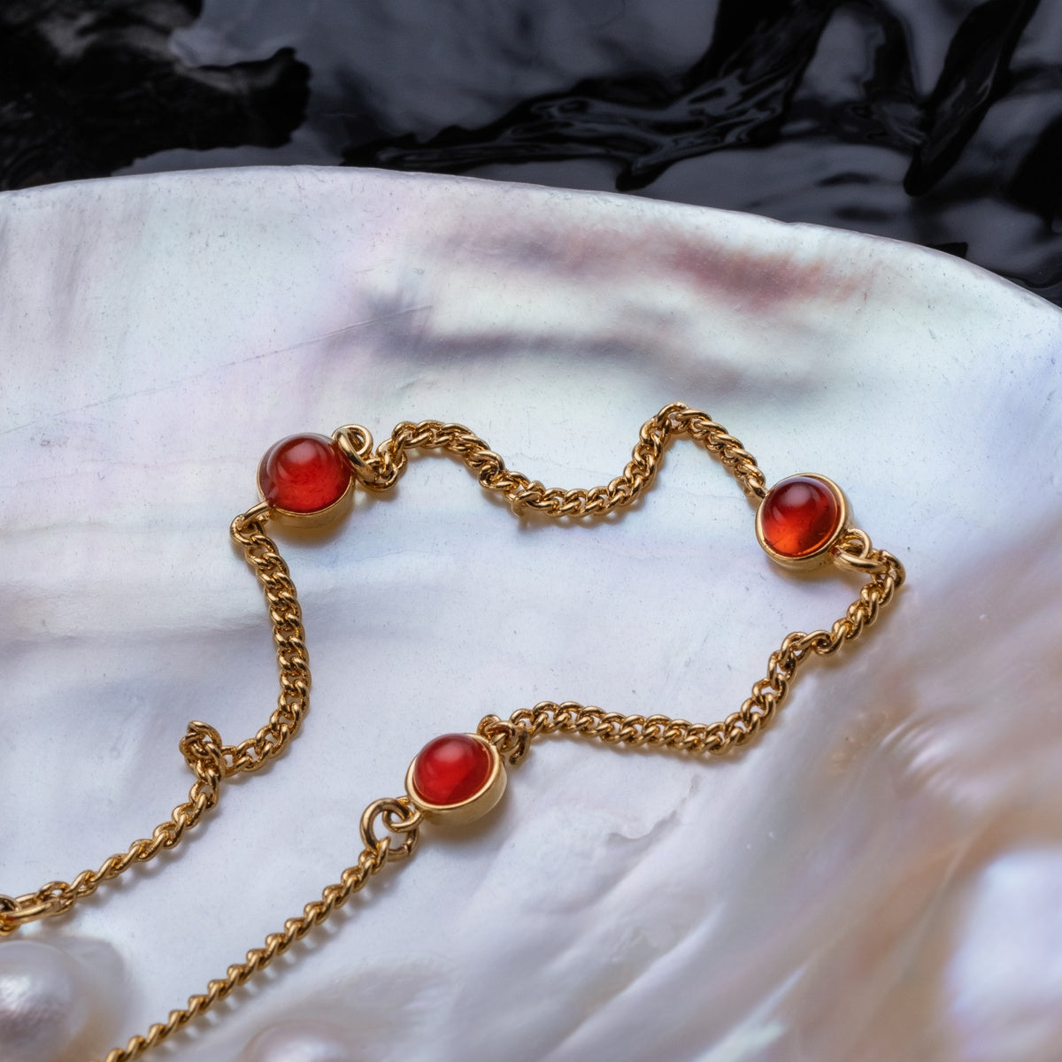 Collana Dewdrops (Calcedonio/Oro)