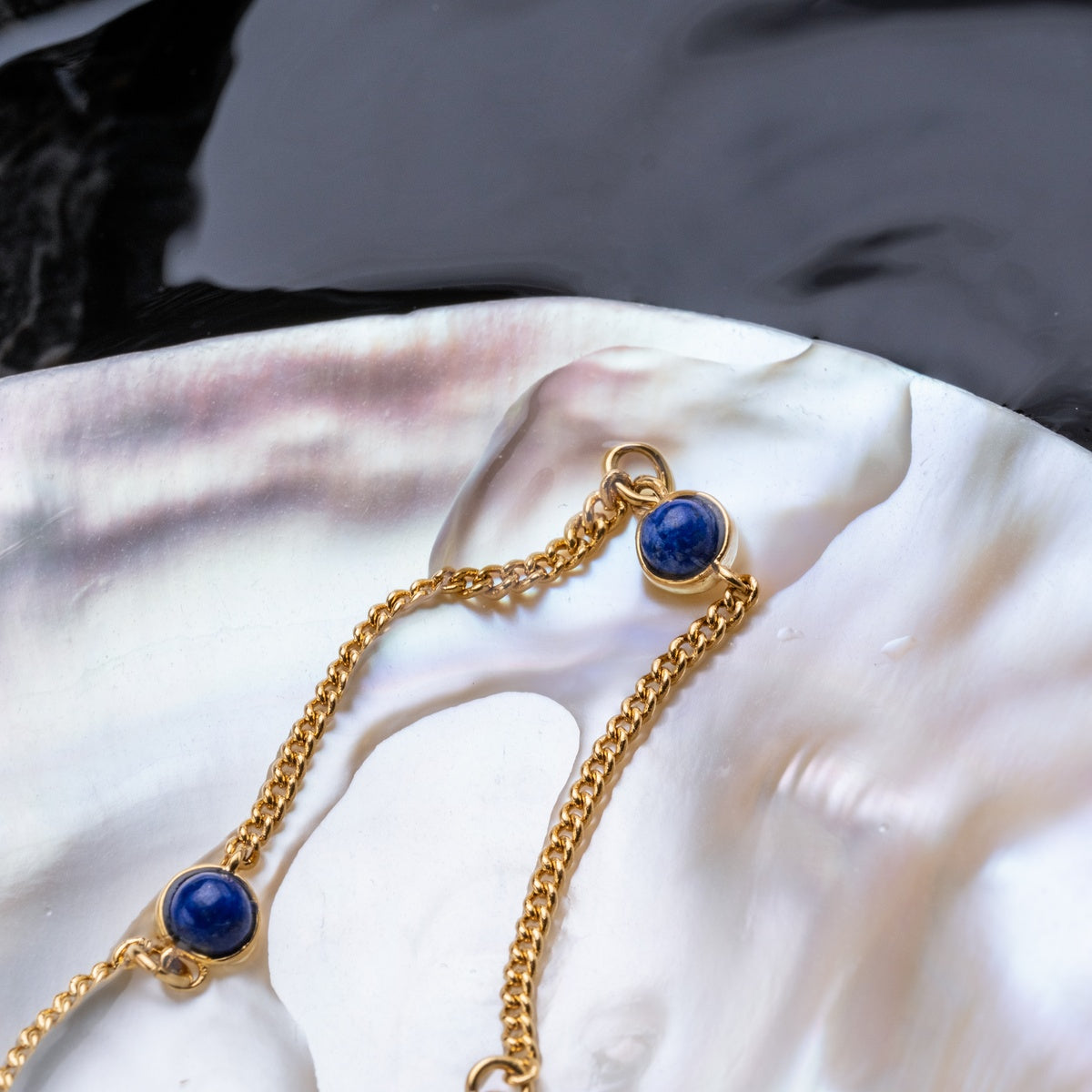 Collana Dewdrops (Lapislazzuli/Oro)