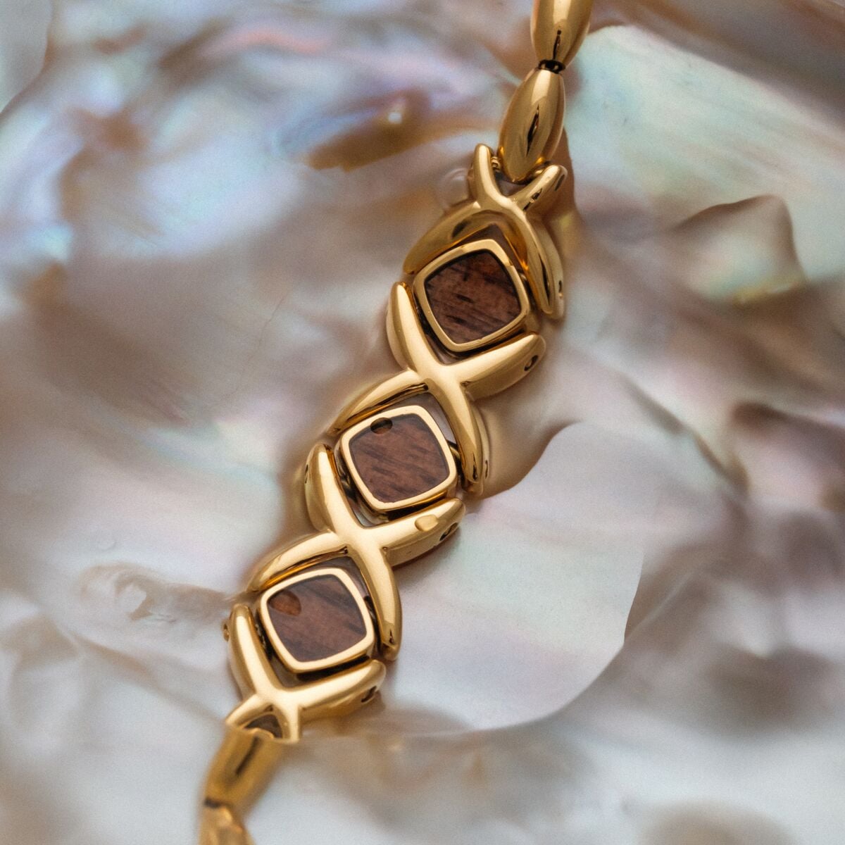 Bracciale Mosaic (Noce/Oro) Ii
