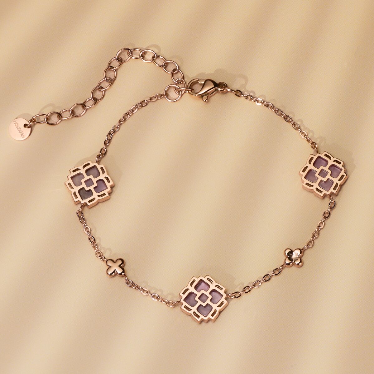 Midsommar Armband (Amethyst/Rosé)