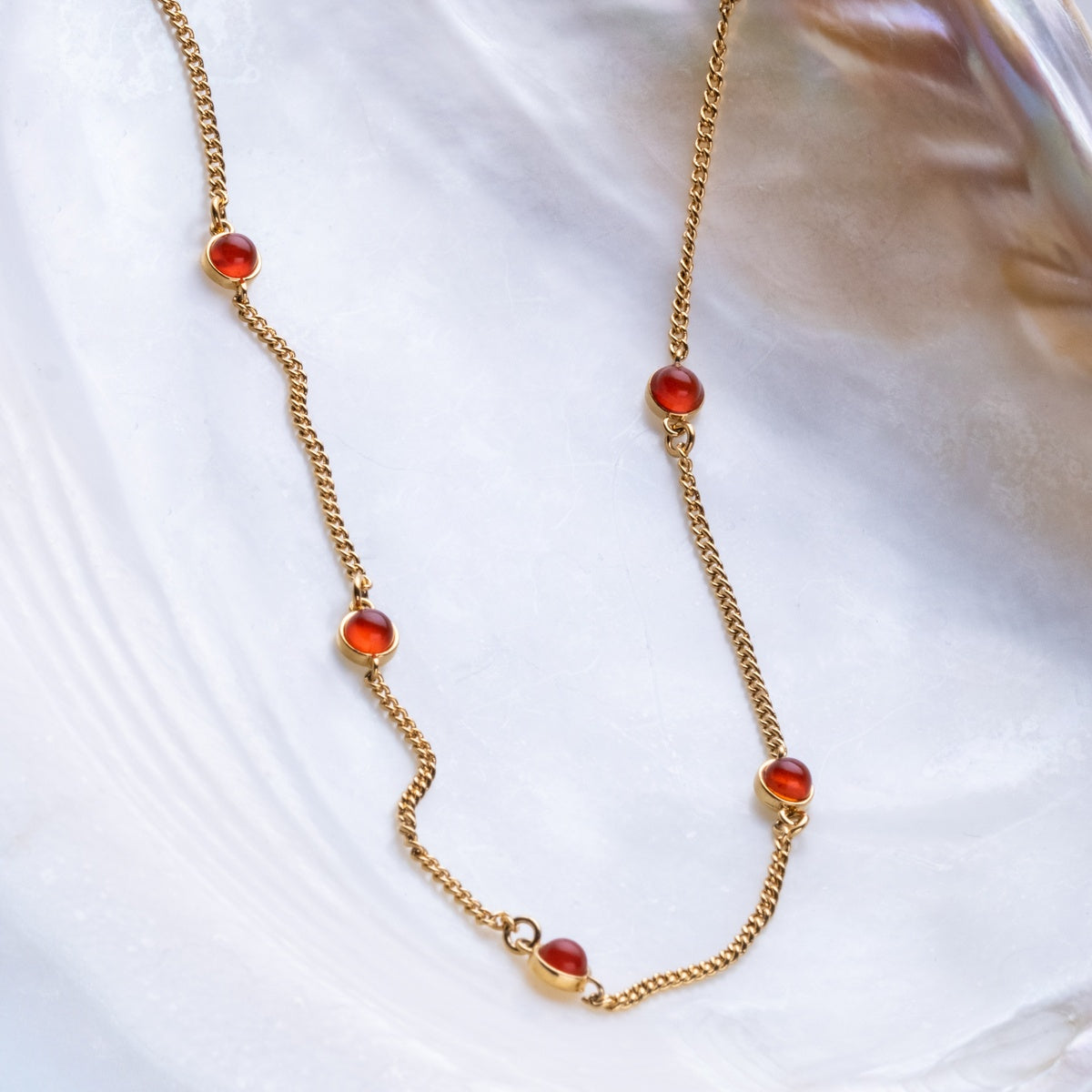 Collana Dewdrops (Calcedonio/Oro)