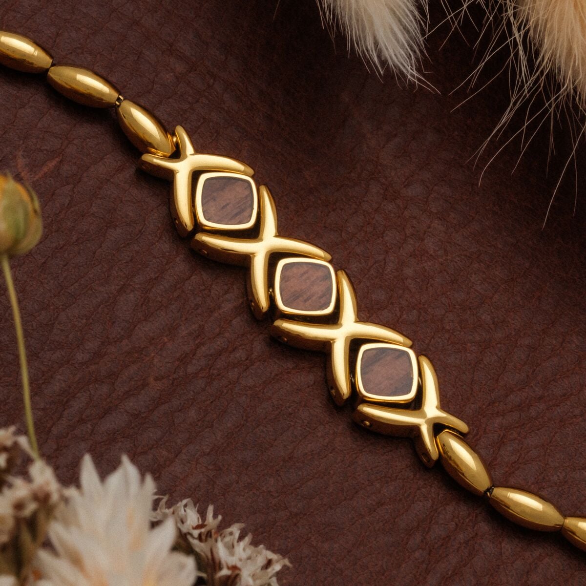 Bracciale Mosaic (Noce/Oro) Ii