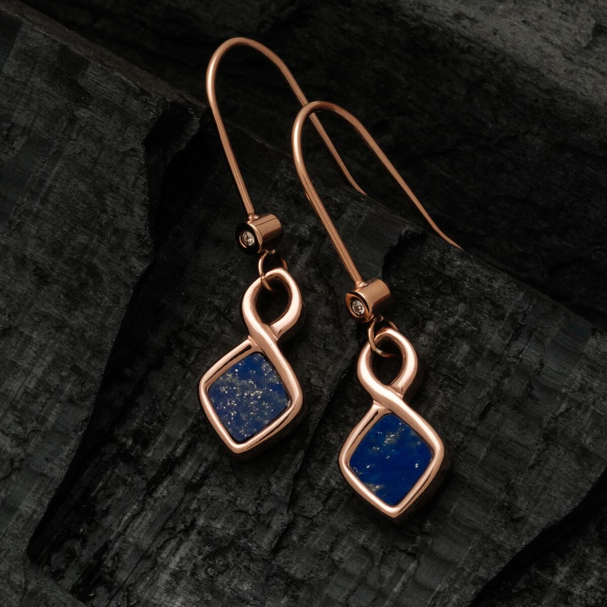 Mosaic Ohrringe (Lapislazuli/Rosé) II