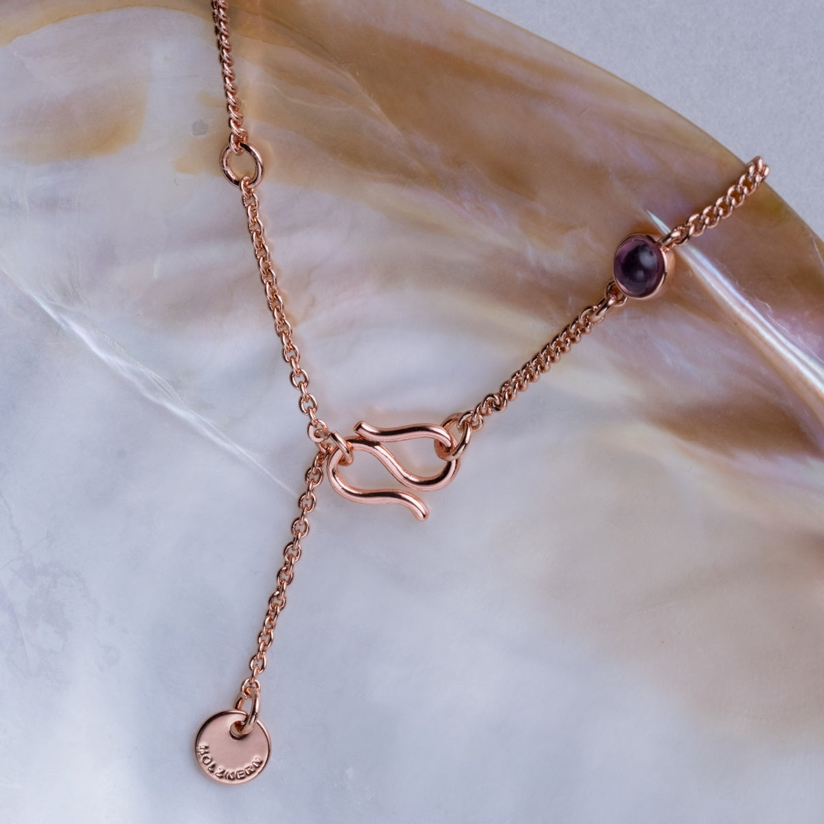 Bracciale Dewdrops (Ametista/Oro Rosa)