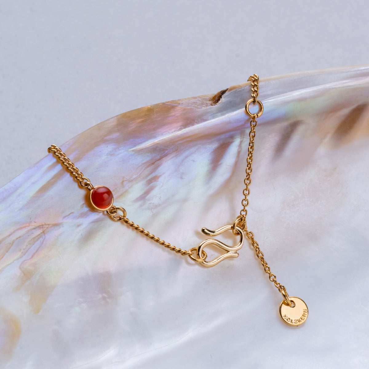 Bracciale Dewdrops (Calcedonio/Oro)